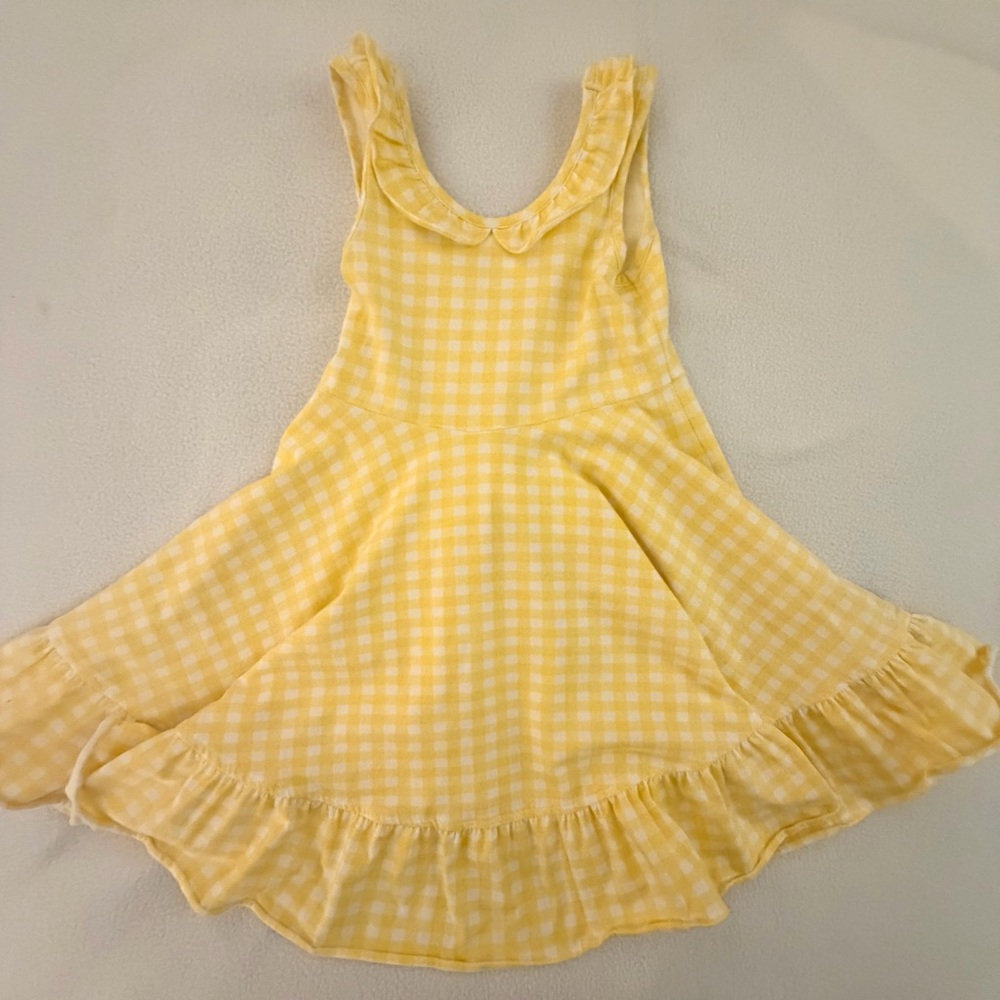 Eleanor Rose Yellow Check Everly Dress